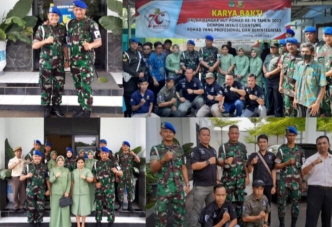 
Dandenpom Jaya /2 Tinjau Giat Karya Bakti Subdenpom Jaya /2-3 Kabupaten Bekasi