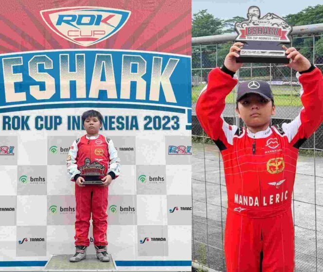 
Pembalap Cilik Aleric Naik Podium.