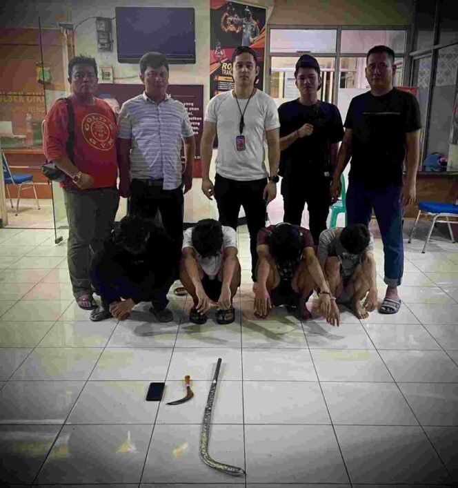 Polsek Cikarang Barat Menangkap Pelaku Tawuran.
