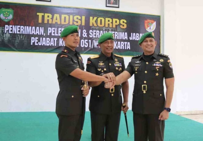 
Serah Terima Jabatan (Sertijab) Komandan Kodim 0509/Kabupaten Bekasi dari Letkol Inf. M. Horison Ramadhan kepada Letkol Inf. Danang Waloyo. (Doc: Istimewa)
