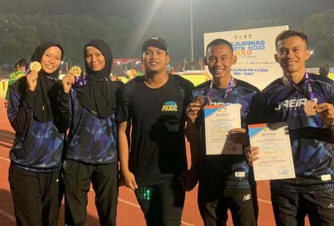 
Tim atletik Kabupaten Bekasi berhasil memenangkan lima medali dalam Kejuaraan Nasional (Kejurnas) Atletik. (Dok: Istimewa)