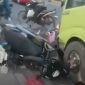 Kecelakaan Truk Tabrak Motor di Lenteng Agung
