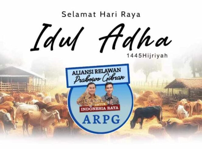 
Kornas Aliansi Relawan Prabowo Gibran Ucapkan Selamat Hari Raya Idul Adha 1445 H. (Dok: Istimewa)
