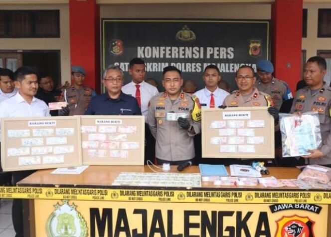 
Polres Majalengka, Pengungkapan Peredaran Uang Palsu. (Dok: Istimewa)