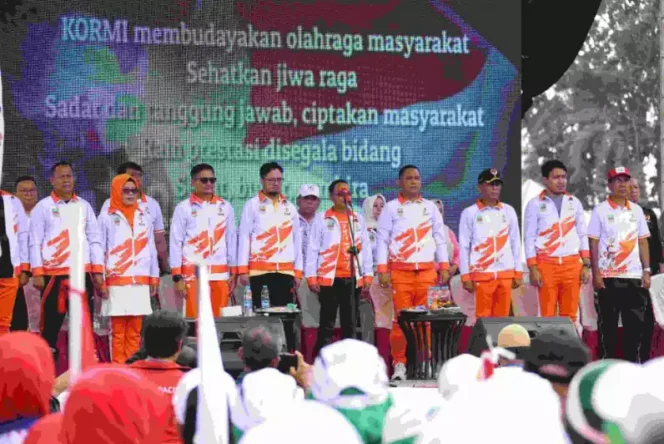 
Penyelenggaraan Festival Olahraga Masyarakat Kabupaten (Forkab) III Tahun 2025 yang dilaksanakan KORMI Kabupaten Bekasi. (Dok: Istimewa)