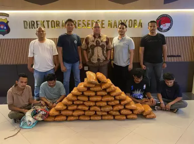 Direktorat Reserse Narkoba (Ditresnarkoba) Polda Sumatera Barat berhasil menggagalkan upaya peredaran narkotika jenis ganja seberat 47 kilogram. (Dok: Istimewa)