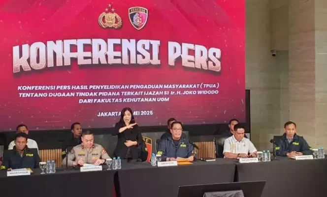 Konferensi Pers Bareskrim Polri Dalam Kasus Dugaan Pemalsuan Ijazah. (Dok: Istimewa)
