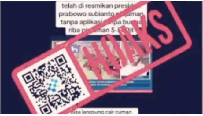 HOAKS! Program Pinjaman Dana Prabowo. (Dok: Istimewa)