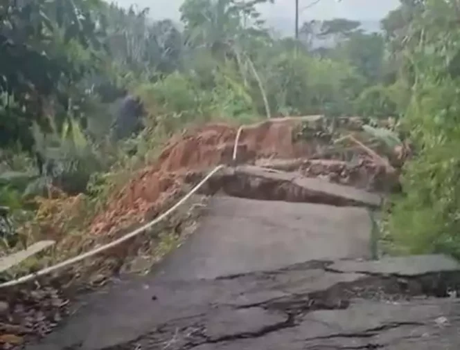 
Penampakan Bencana Pergerakan Tanah di Purwakarta, Jawa Barat. (Dok: Istimewa)