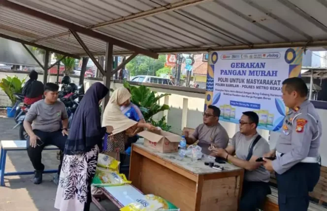 
Gerakan Pangan Murah Polsek Babelan. (Dok: Istimewa)
