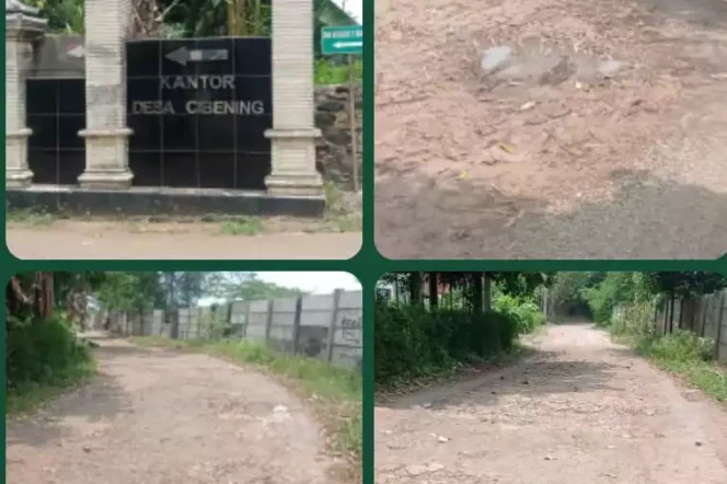 
Jalan Rusak Menuju Jalan Kantor Desa Cibening, Setu. (Dok: Istimewa)
