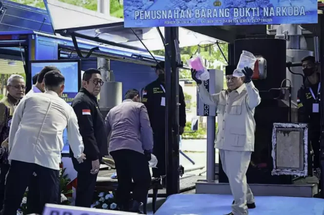 
Preside Prabowo Musnahkan Barang Bukti Narkoba. (Dok: Istimewa)