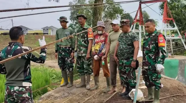 Renovasi Jembatan Gantung Manggala Sungai Cikarang 2. (Dok: Istimewa)