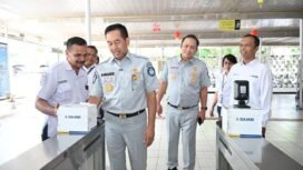 Photo: Giatbpertemuan strategis antara Jasa Raharja dan DAMRI. Direktur Utama Jasa Raharja, Muhammad Awaluddin, melakukan kunjungan kerja ke Perum DAMRI  Cabang Kemayoran,  (Doc.Ist) 