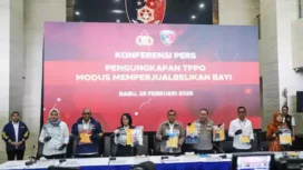 Konferensi Pers Polri Pengungkapan Kasus Perdagangan Bayi. (Dok: Istimewa)