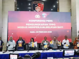 Konferensi Pers Polri Pengungkapan Kasus Perdagangan Bayi. (Dok: Istimewa)
