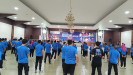 Photo: Kegiatan pelatihan Senam bugar sepanjang usia UBSU (Doc.cam) 