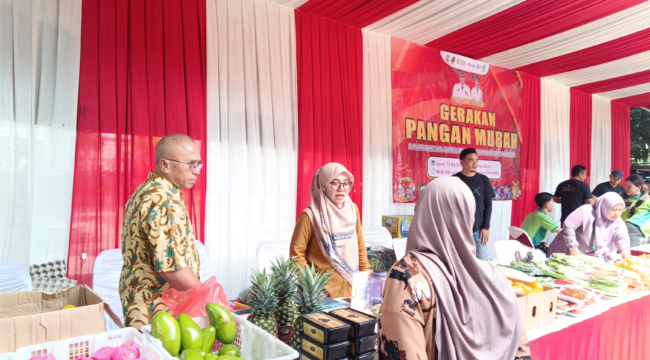 Photo : Kepala dinas Ketahanan pangan Kota Bekasi, Karto saat meninjau lokasi di Bekasi utara (Doc.cam) 