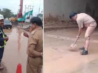 Lurah Desa Burangkeng di Proyek Tol Japek 2. (Dok: Istimewa)