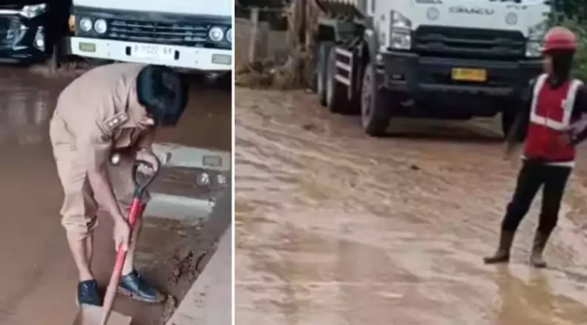 Lurah Burangkeng Desak PT CMS Hentikan Pengiriman Tanah Proyek Tol Japek 2. (Dok: Istimewa)