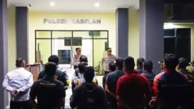 Polsek Babelan, Polres Metro Bekasi, menggelar Apel Patroli Skala Besar. (Dok: Istimewa)