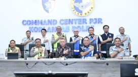 Photo: Jasa Raharja bersama stakeholder saat giat pemberlakuan one way nasional jalur arus balik mudik lebaran 2026(Doc.Ist) 