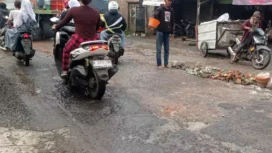 Jalan Rusak di Jalan MT Haryono. (Dok: Istimewa)