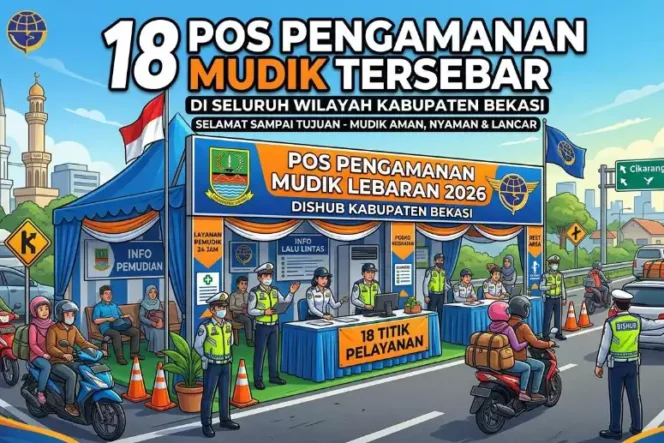 
Ilustrasi: Pos Pengamanan Mudik Lebaran Dishub Kabupaten Bekasi. (Dok: Istimewa)