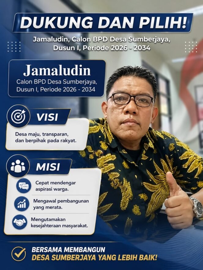 
Photo: Fyl Jamaludin calon BPD Desa Sumberjaya (Doc.Ist) 
