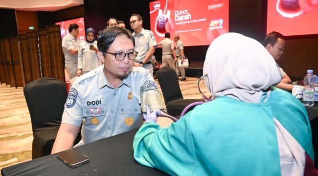 Photo: Jasa Raharja menggelar kegiatan donor darah di Kantor Pusat Jasa Raharja, Jakarta, (Doc.Ist) 