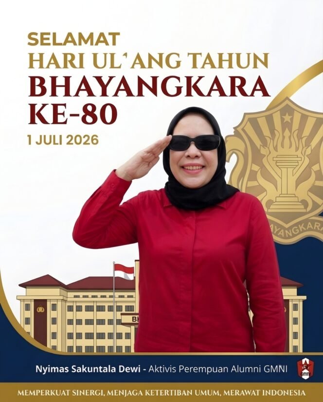 
Photo: Fyl ucapan selamat hari ulang tahun bhayangkara ke 80 Oleh Aktivis Perempuan Alumni GMNI Nyimas Sakuntala Dewi (Doc.net) 