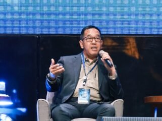 Photo: Direktur Utama PT Jasa Raharja Muhammad Awaluddin saat menjadi salah satu pembicara utama dalam The Forum 2026 yang diselenggarakan Asosiasi Ahli Manajemen Asuransi Indonesia (AAMAI) di Yogyakarta (Doc.Ist) 