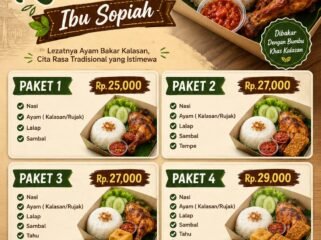 Photo : Menu Andalan Ayam Bakar Kalasan Ibu Sopiah (Doc.Ist) 