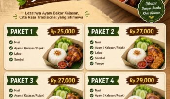 Photo : Menu Andalan Ayam Bakar Kalasan Ibu Sopiah (Doc.Ist) 