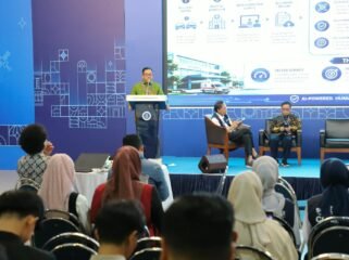 Photo: Direktur utama PT Jasa Raharja Muhamad Awaluddin saat giat Di AIIF 2026, Masa Depan Perlindungan Publik Berbasis AI (Doc.Ist) 
