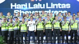Photo: Syukuran  Hari  Lalu  Lintas  Bhayangkara ke-71 yang digelar Korlantas Polri di Birawa Assembly Hall, Hotel Bidakara, Jakarta Selatan (Doc.Ist) 