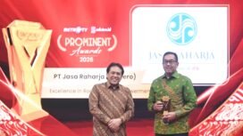 Photo: Jasa Raharja mendapatkan penghargaan “Excellent in Road Safety Empowerment” pada Prominent Awards 2026 yang digelar Metro TV, (Doc.Ist) 