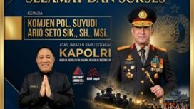 Photo: Poster ucapan selamat dan sukses atas jabatan sebagai Kapolri jenderal Suyudi Ario Seto
