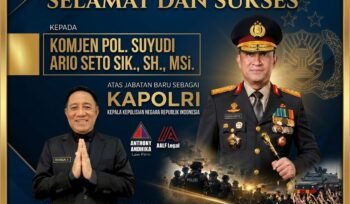 Photo: Poster ucapan selamat dan sukses atas jabatan sebagai Kapolri jenderal Suyudi Ario Seto